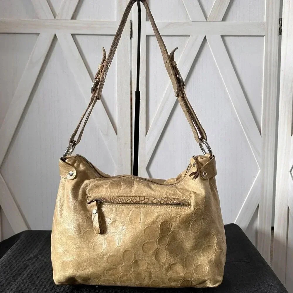 Park Ave. New York Embossed Floral & Snakeskin Hobo Bag